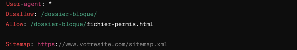 Configuration robots.txt